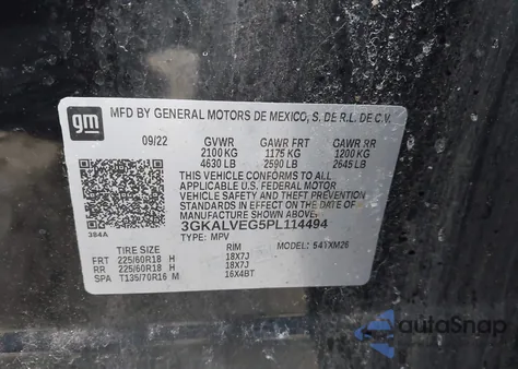 2023 GMC Terrain Awd Slt from USA, damaged, VIN 3GKALVEG5PL114494